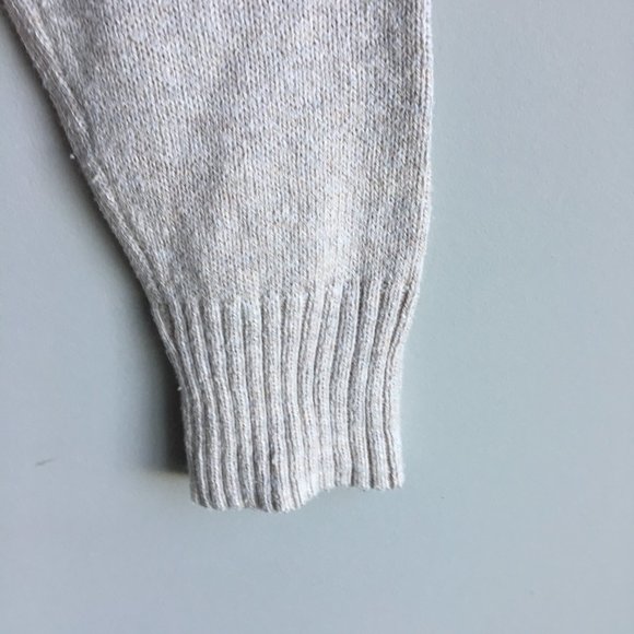 Oatmeal waterfall front cardigan wrap with button - Picture 6 of 16